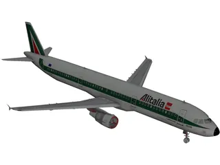 Airbus A321 Alitalia 3D Model