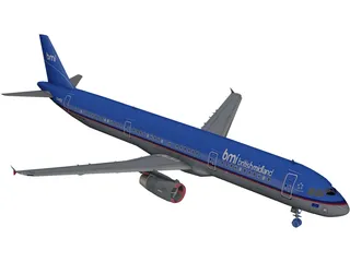 Airbus A321 British Midland 3D Model