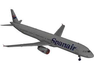 Airbus A321 SpanAir 3D Model