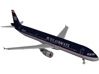 Airbus A321 US Airways 3D Model