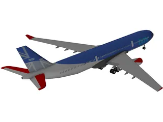 Airbus A330 BMI 3D Model