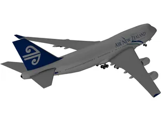 Boeing 747-400 Air New Zealand 3D Model