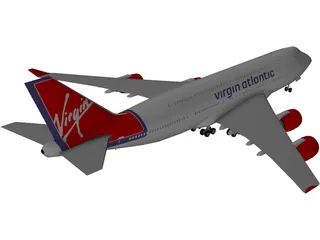 Boeing 747 Virgin Atlantic 3D Model