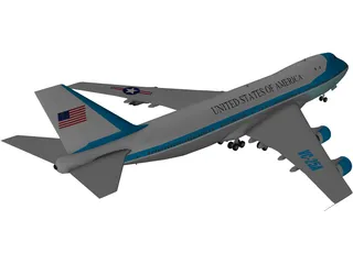 Air Force One USA Boeing 707 3D Model