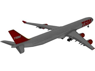 Airbus A340-600 TAM 3D Model