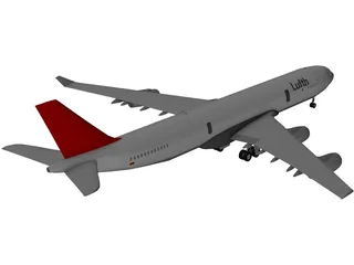 Airbus A340-600 3D Model