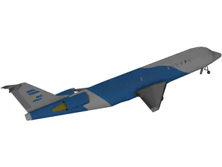 Bombardier CRJ-100 Jazz Airways 3D Model