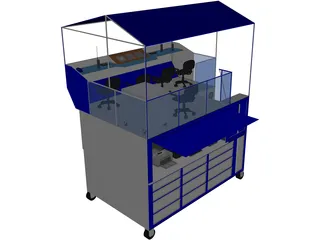 Nascar Pit Box 3D Model