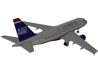 Airbus A319 U.S. Airways 3D Model