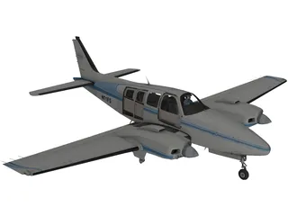 Beechcraft Baron B58 3D Model