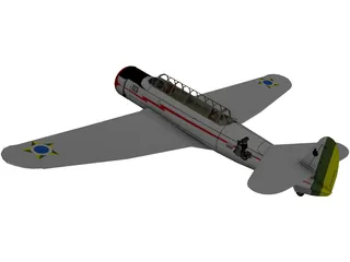 Vultee V-11GB (A-19) 3D Model