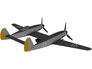 Messerschmitt ME 609 3D Model