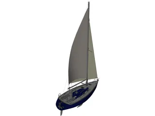 SL30 Sailing Ship 3D Model