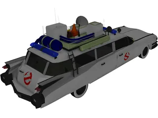 Cadillac 1959 (Ecto-1 Ghostbustres) 3D Model