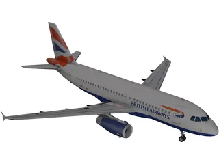 Airbus A319 British Airways 3D Model