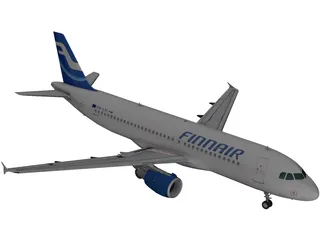 Airbus A320 FinnAir 3D Model