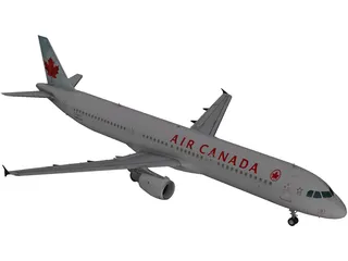 Airbus A321 Air Canada 3D Model