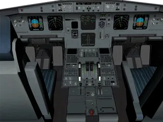 Airbus A321 Cockpit 3D Model