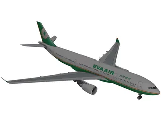 Airbus A330-200 Eva Air 3D Model