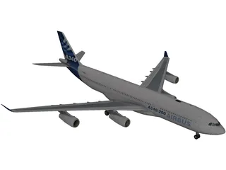 Airbus A340-200 3D Model