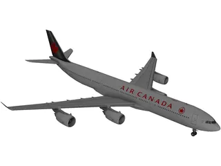 Airbus A340-500 Air Canada 3D Model