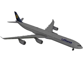 Airbus A340-600 Lufthansa 3D Model