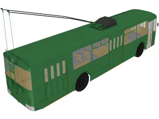 Trolleybus Russian 3D Model