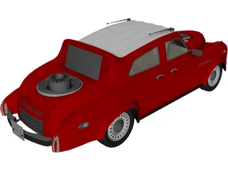 Gaz-M20 Pobeda (1970) 3D Model