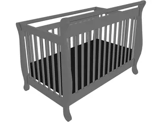 Baby Crib 3D Model