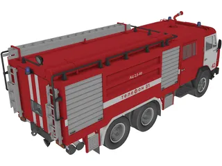 Kamaz Fire Truck 3D Model