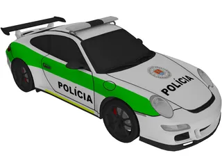 Porsche 911 Carrera GT3 RS Police 3D Model