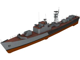 Mirka II Frigate 3D Model