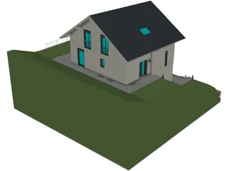 Detached House 3D Model