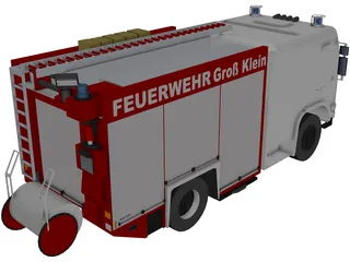 German Firefighter Truck 3D Model