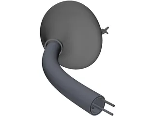 Endoscope with Inflator and Cauterizer 3D Model