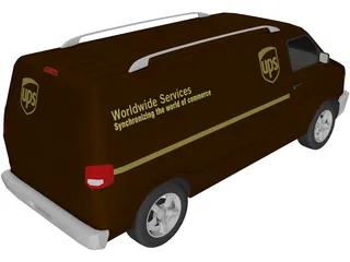 Dodge Ram Van (UPS) 3D Model