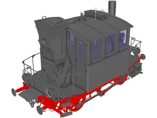 Steam Locomotive 3D Model