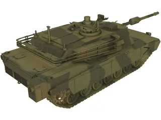 M1 Abrams Main Battle Tank 3D Model