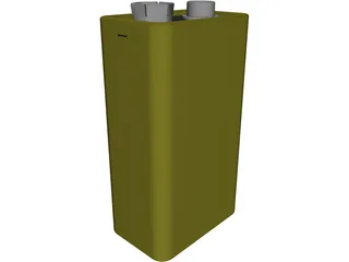 PP3 Battery 3D Model