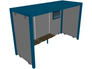 Bus Shelter 3D Model