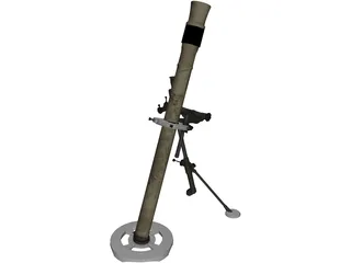 M252 Mortar Cannon 3D Model