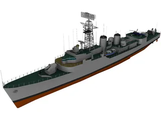 Ashanti Frigate 1962 3D Model