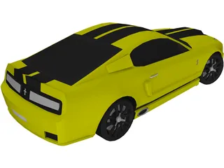 Ford Mustang GT500 Eleanor (2008) 3D Model