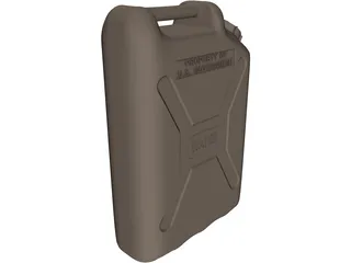 Military Watercan 3D Model