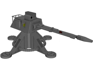 105mm Turret 3D Model