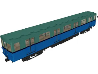 Underground Train Model EZ 3D Model