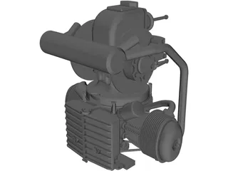 Engine 2cv 3D Model