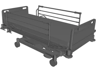 Hospital Bed 3D Model