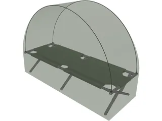 Folding Bed 3D Model