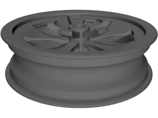 Motorcycle 17inch Front Rim 3D Model